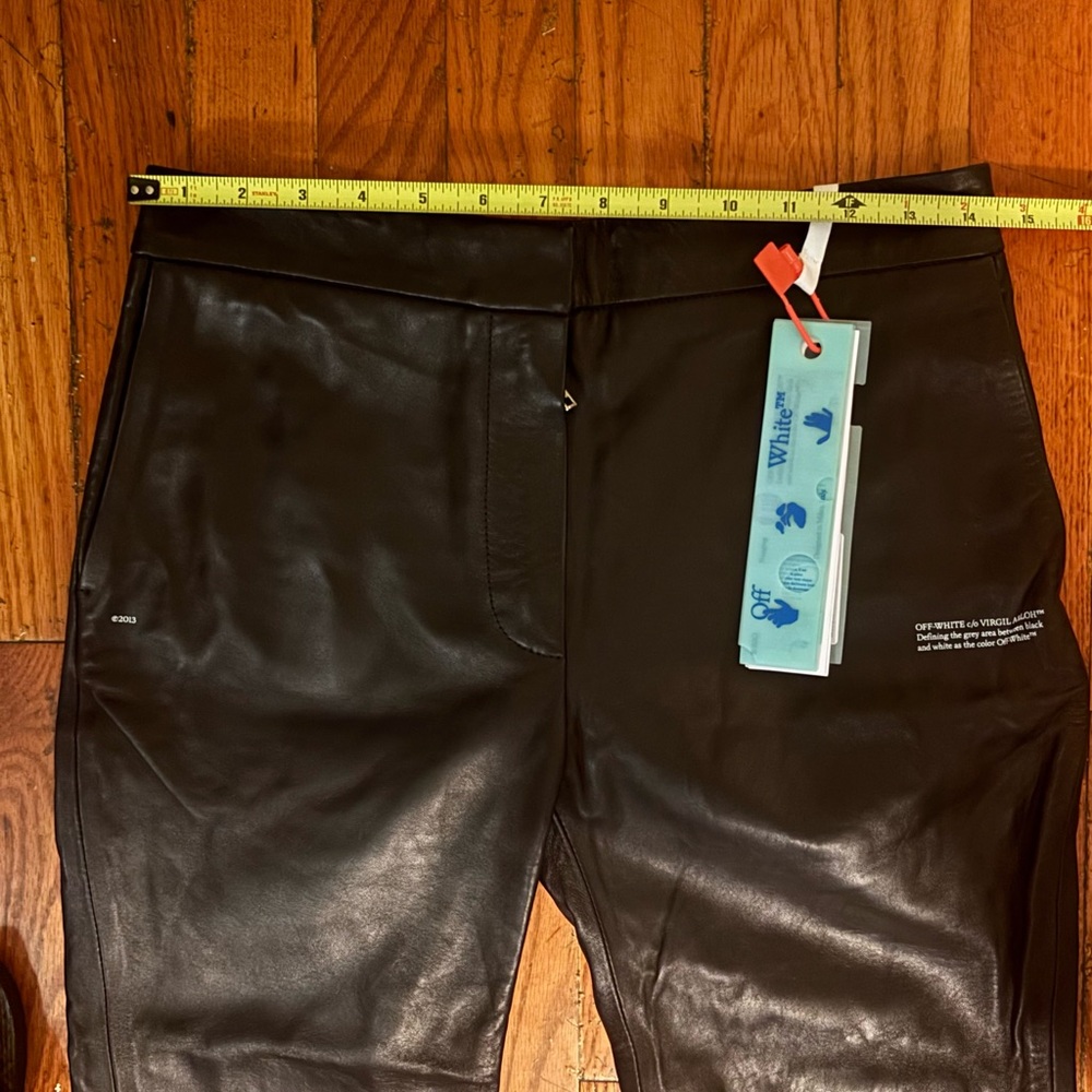 Off-White Black Leather Trousers - Picture 11 of 13